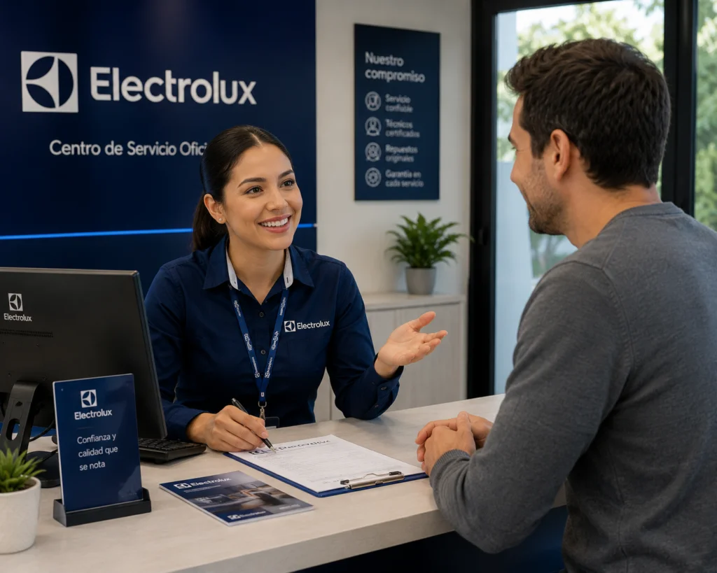 Técnico Electrolux realizando mantenimiento preventivo en Cali